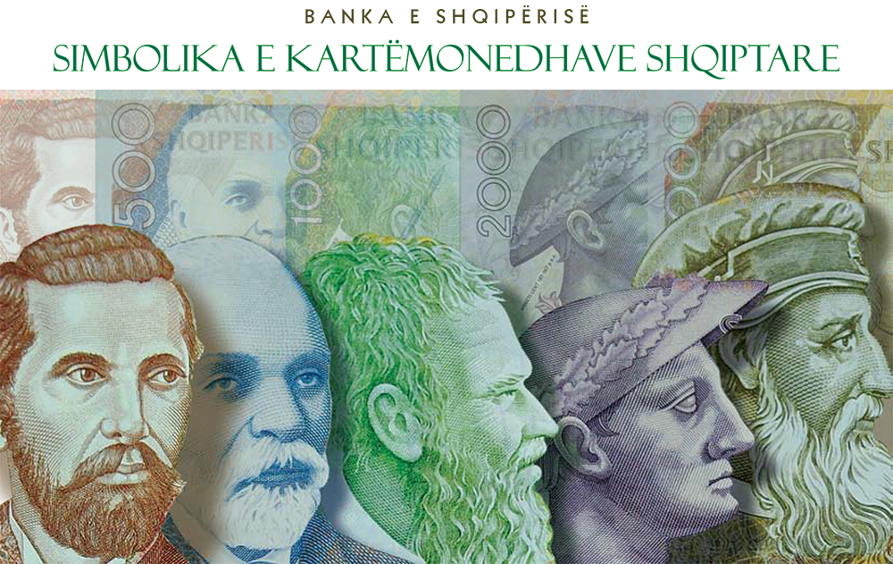 Albanian banknotes historical symbols