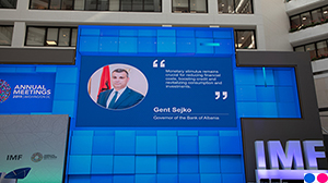 Guvernatori Sejko gjatë zhvillimit të Mbledhjeve Vjetore të Fondit Monetar Ndërkombëtar dhe Bankës Botërore, 18-20 tetor 2019