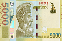 Kartëmonedha 5000 Lekë