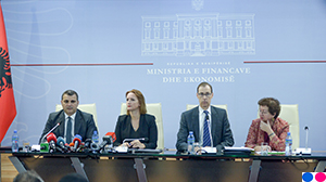 Guvernatori Sejko në konferencën e përbashkët për shtyp me Shefin e Misionit të FMN-së dhe Ministren e Financave dhe Ekonomisë, 6 maj 2019
