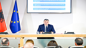 Guvernatori Sejko në konferencën për shtyp për vendimmarrjen e politikës monetare, 8 maj 2024