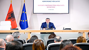 Guvernatori Sejko në konferencën për shtyp për vendimmarrjen e politikës monetare, 20 mars 2024