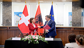Guvernatori Sejko në ceremoninë e nënshkrimit të Memorandumit të Mirëkuptimit midis Sekretariatit të Shtetit Zviceran për Çështjet Ekonomike (SECO) dhe Bankës së Shqipërisë