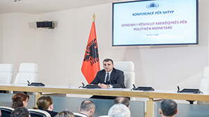 28.03.2018, Konferencë për shtyp e Guvernatorit Sejko për vendimmarrjen e politikës monetare