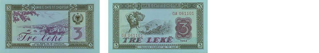 3 Lekë, 1964