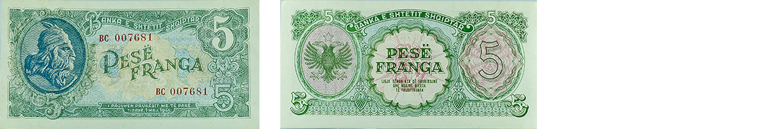 5 Francs, 1945