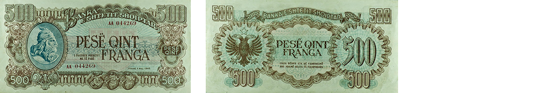 500 Francs, 1945