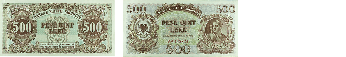 500 Lekë, 1947